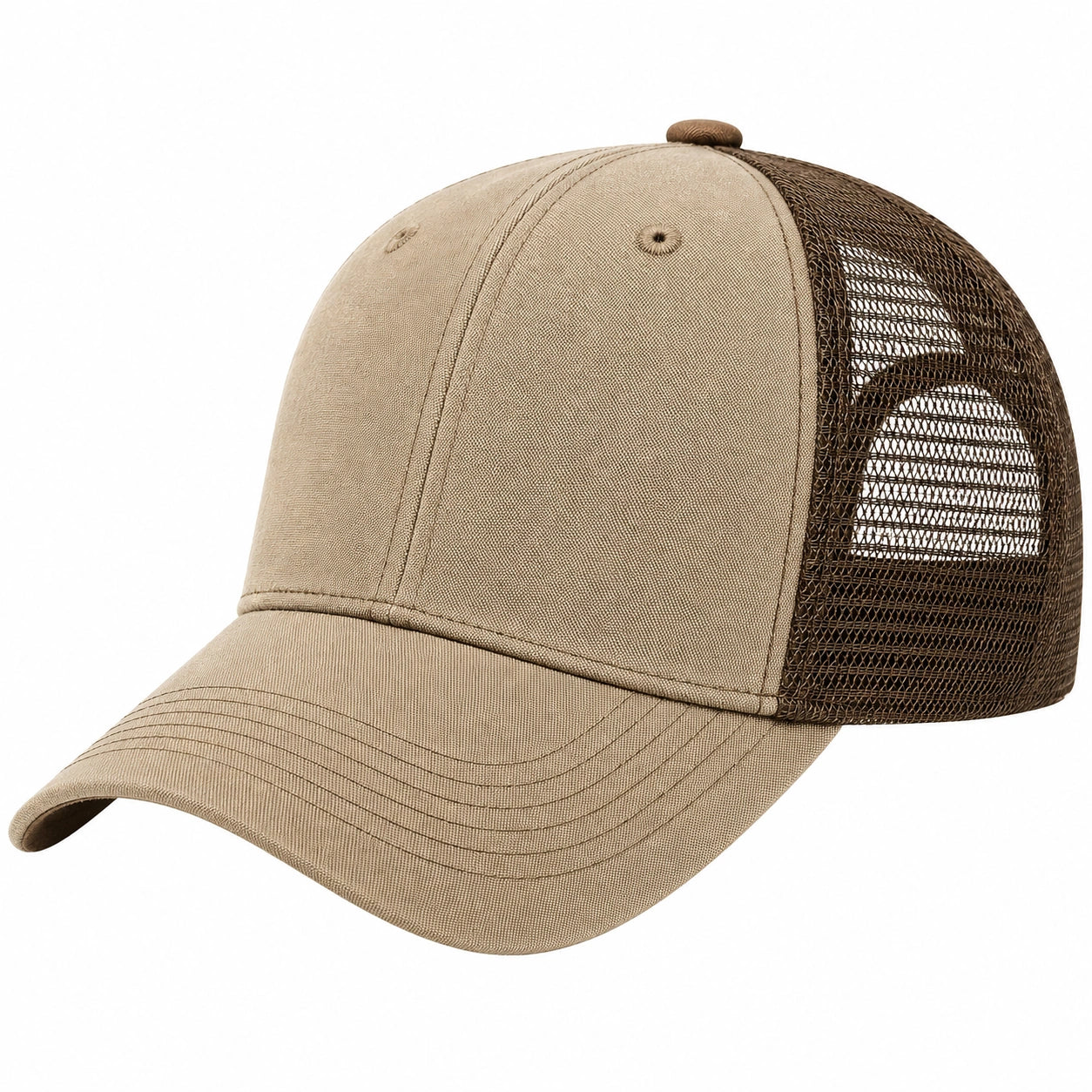 Trucker-Cap mit Netz Beige/Braun, Verstellbar