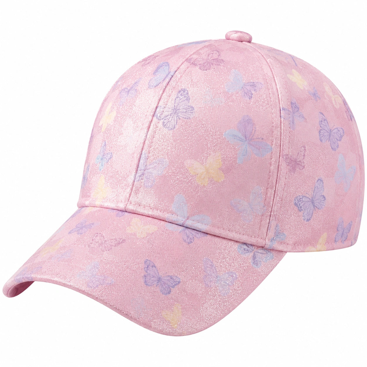 Rosa Basecap mit Schmetterlingsdesign