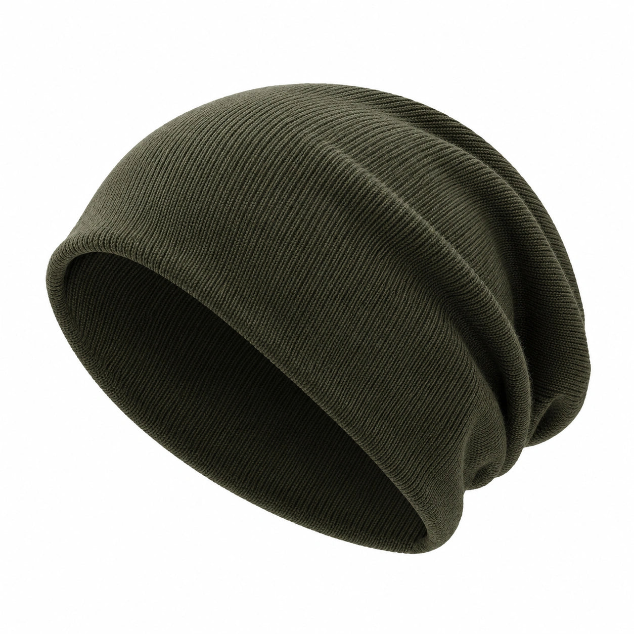 Unisex Slouch Beanie Mütze Olivgrün
