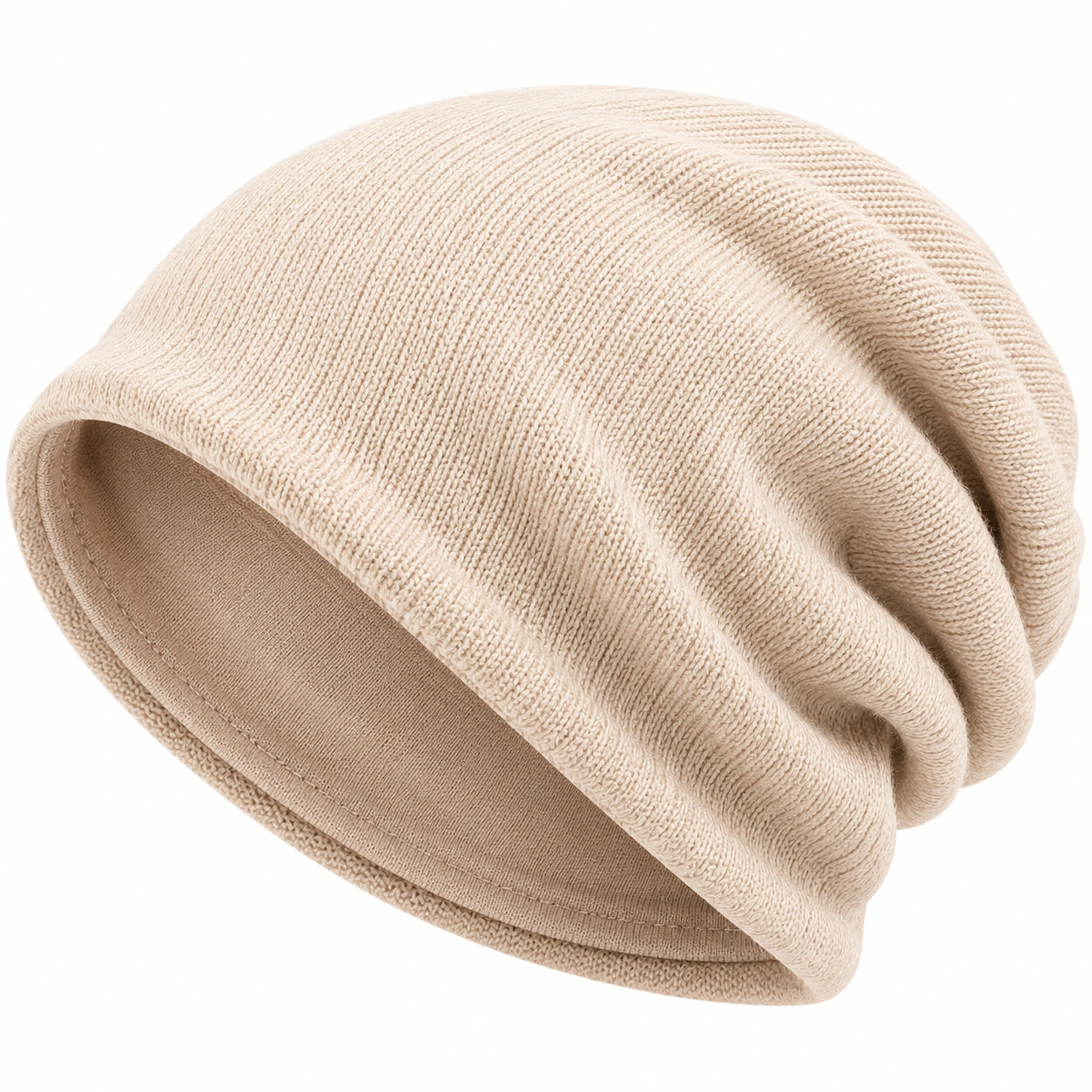 Unisex Slouch Beanie Mütze Beige