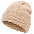 Unisex Strick-Beanie in Beige