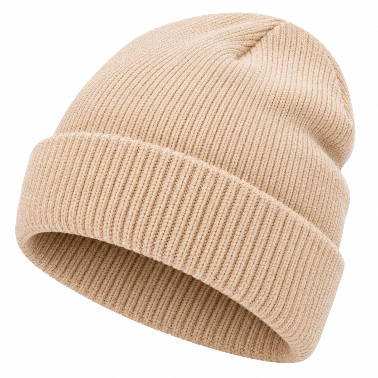 Unisex Strick-Beanie in Beige