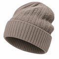 Unisex Strickmütze warm Beanie Taupe