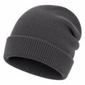Warme Herren Strickmütze Dunkelgrau