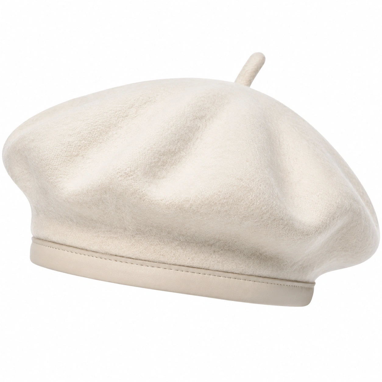 Elegante Damen Baskenmütze Beige