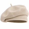 Damen Barett Mütze Beige