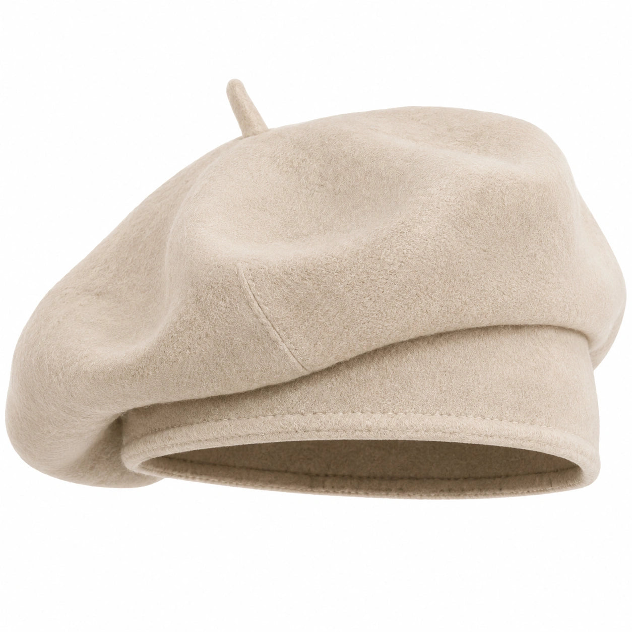 Damen Barett Mütze Beige