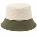 Zweifarbiger Bucket Hat Beige/Kaki