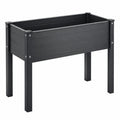 Hochbeet Metall Pflanzkasten Schwarz 80 x 40 x 80 cm