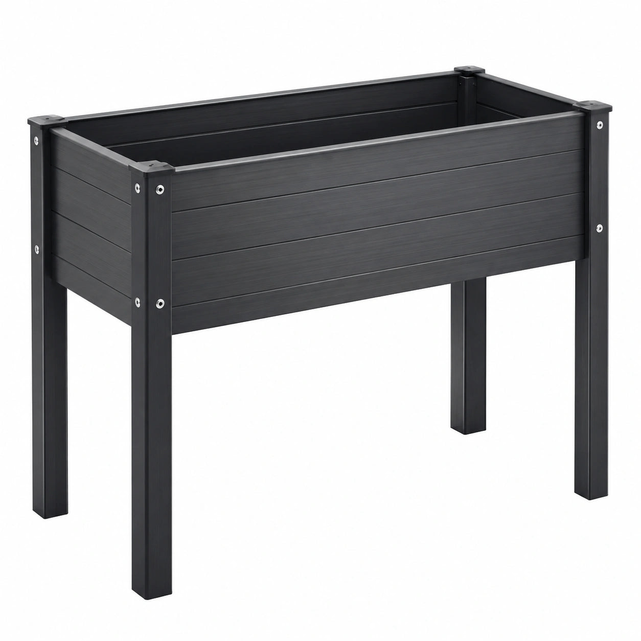 Hochbeet Metall Pflanzkasten Schwarz 80 x 40 x 80 cm