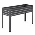 Metall Hochbeet in Anthrazitgrau für den Garten