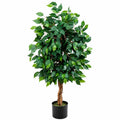 Künstlicher Ficus Baum 150 cm Grün mit Topf