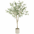 Künstlicher Olivenbaum Dekoration Grün 150 cm mit Steintopf