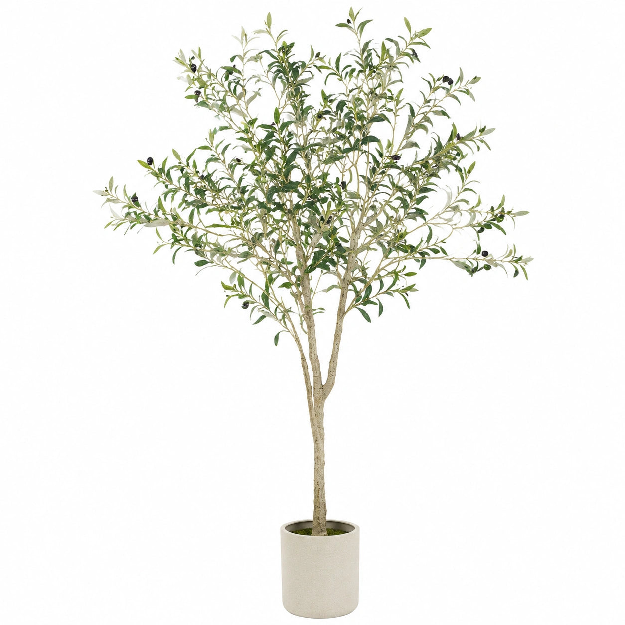 Künstlicher Olivenbaum Dekoration Grün 150 cm mit Steintopf