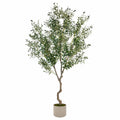 Künstlicher Olivenbaum 180 cm mit Topf, Grün