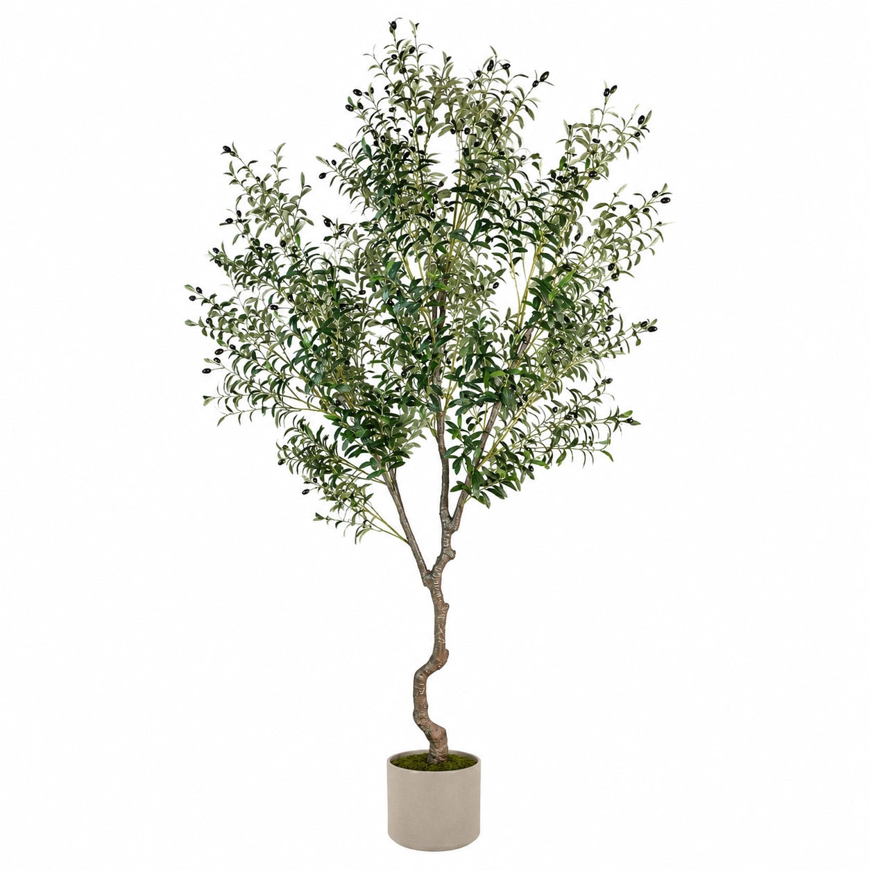 Künstlicher Olivenbaum 180 cm mit Topf, Grün