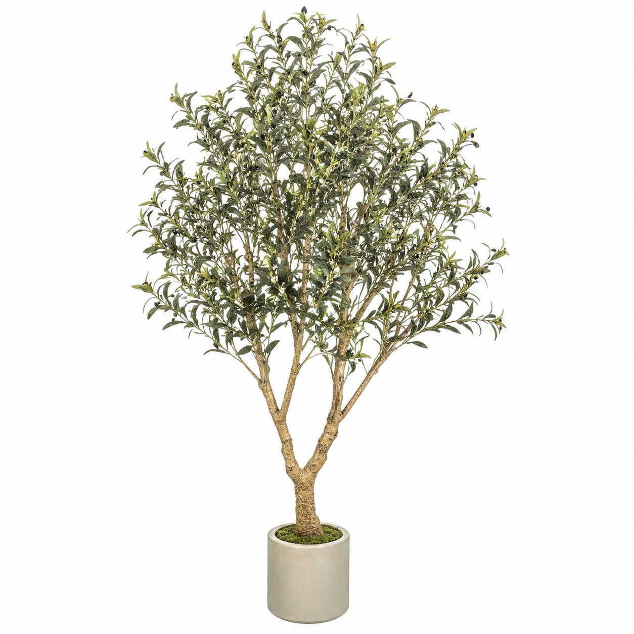 Künstlicher Olivenbaum 150 cm Grün/Beige mit Topf