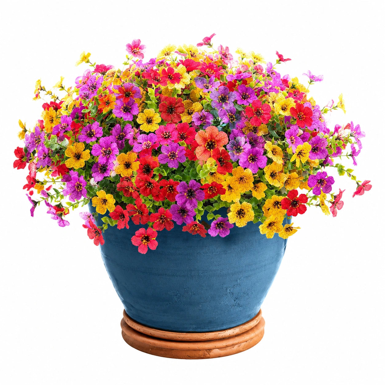 Bunte Künstliche Blumen im Keramiktopf Mehrfarbig