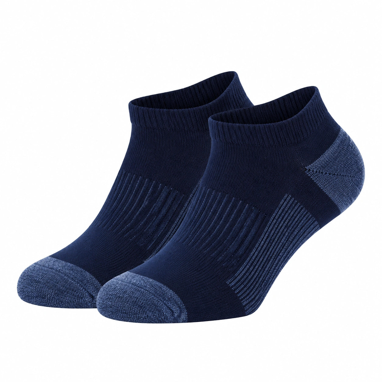 Kurze Sportsocken Dunkelblau, Atmungsaktiv, 2 Paar